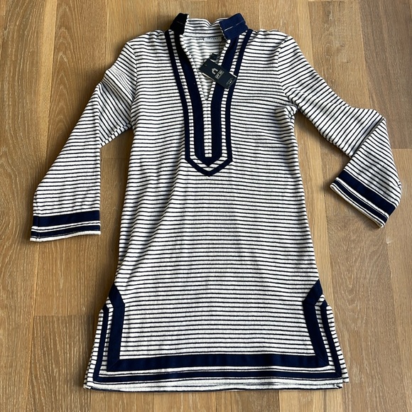 Cabana Life Other - NWT cabana Life navy stripe terry tunic. UPF 50+